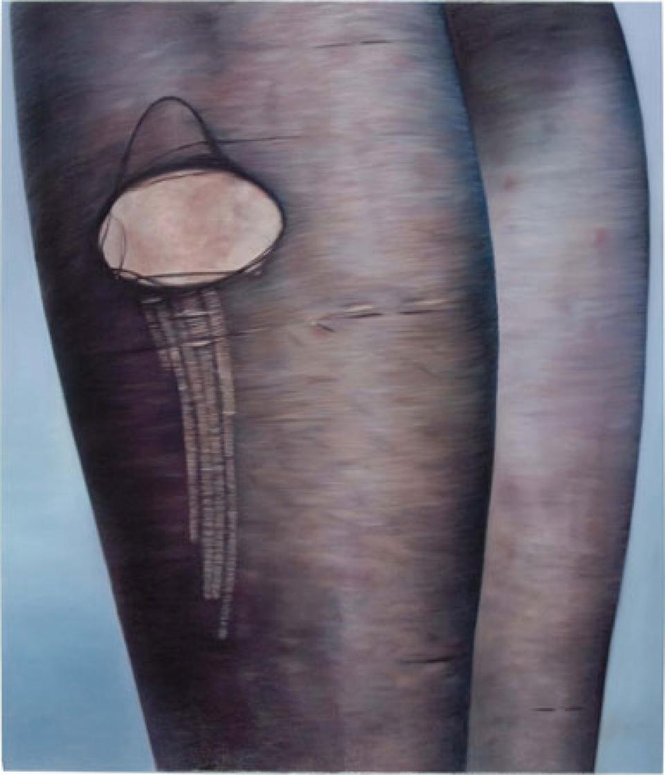 03 // Rauhe Fasern # 05 // Ohne Titel (SB VII), 2006,Öl und Acryl auf Leinwand,140 x 120 cm