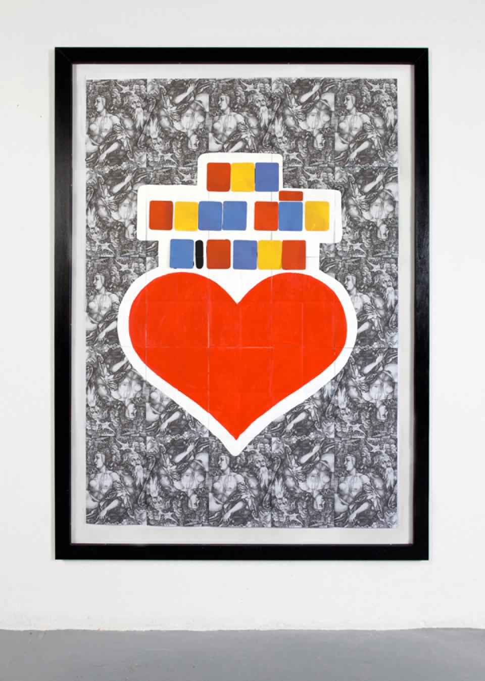 Dürer, 2012 ,Öl auf Papier,150 x 105 cm 