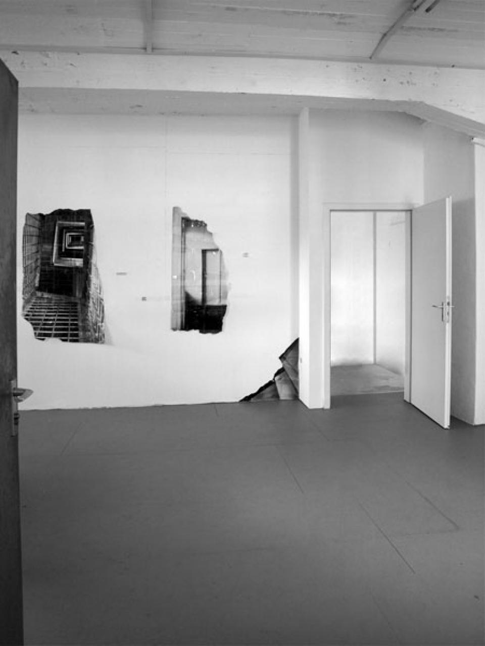 zelle und welt n°_0 01, 2010,Laserprint, Klebeband