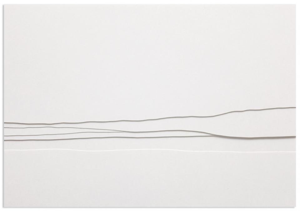 ohne Titel, 2014,Papier auf Karton,10,4 x 14,5 cm