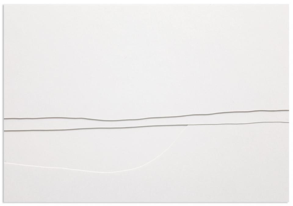 ohne Titel, 2014,Papier auf Karton,10,4 x 14,5 cm
