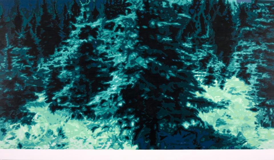 Grenze, 2008,Acryl auf Nessel,140 x 240 cm