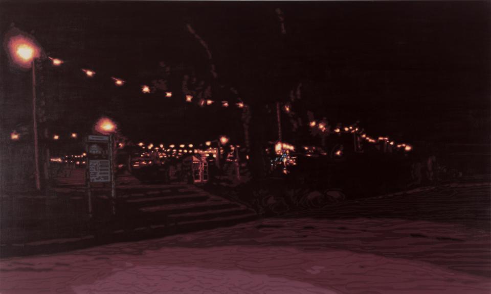 Nimmerfort, 2012,Acryl auf Nessel,120 x 200 cm