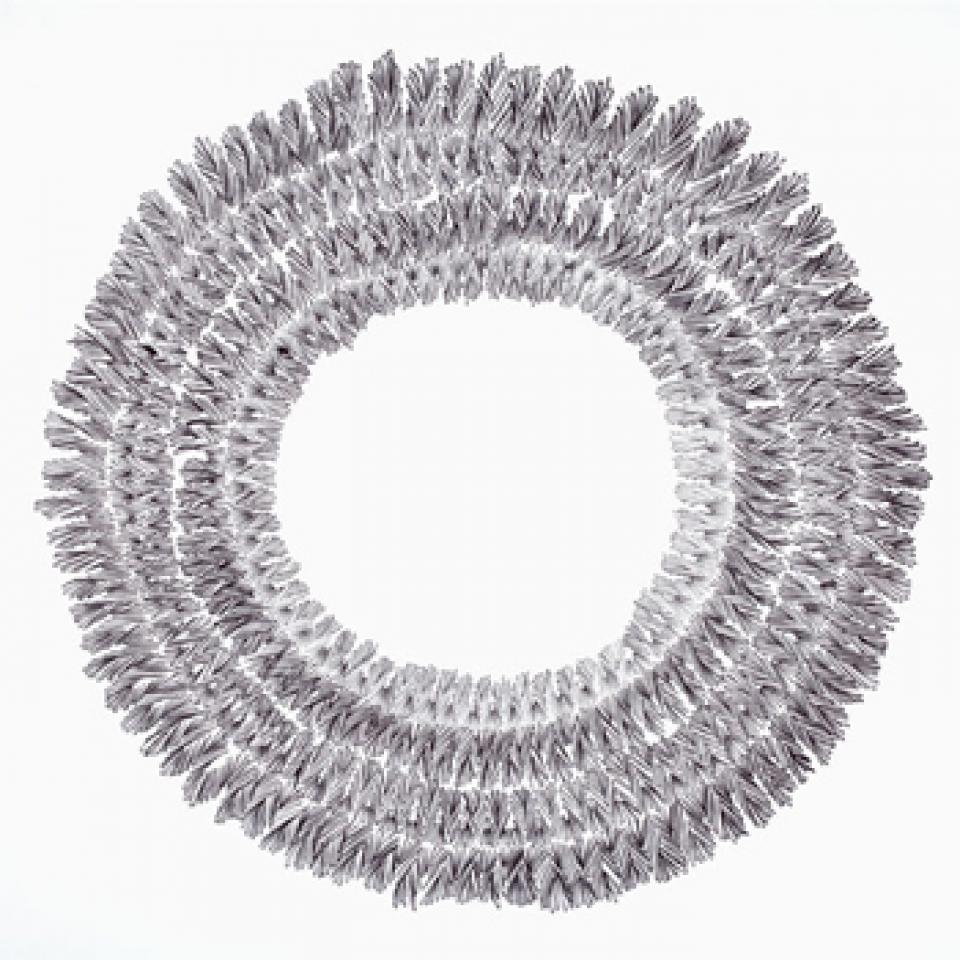 2008 Zeichnungen II  # 02  Ring 210, 2008,Kugelschreiber auf Papier,29 x 42 cm