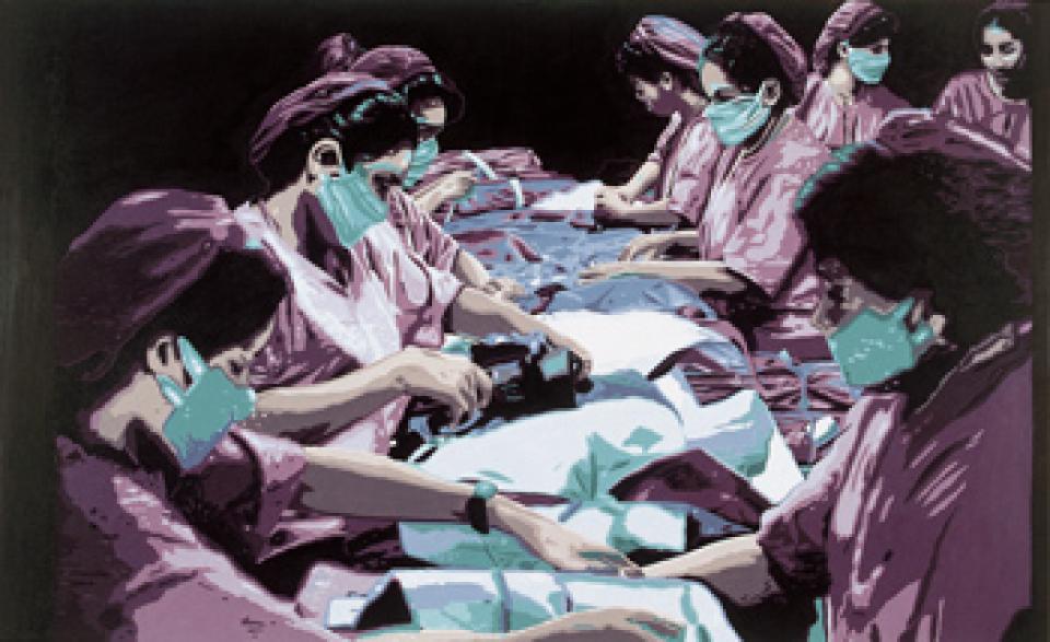 Nacht II, 2006,Acryl auf Nessel,87 x 140 cm