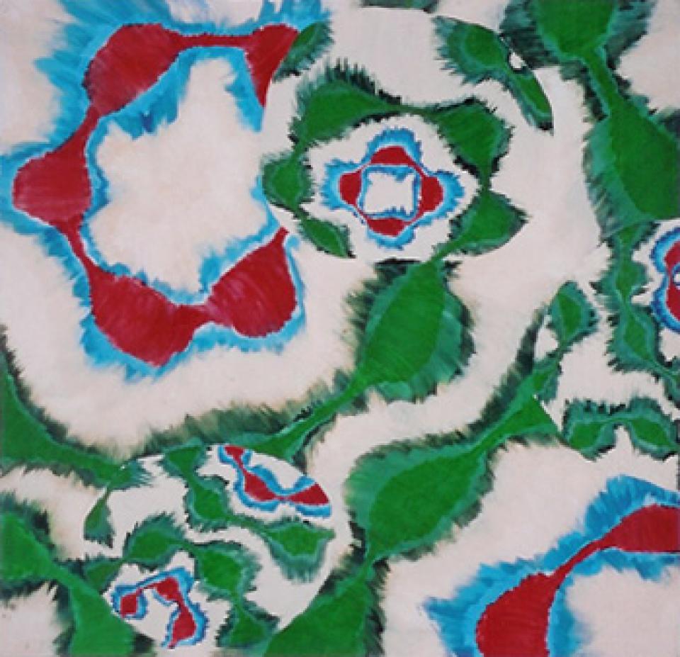 2001/2002  Bilder  # 05 o.T., 2001,Acryl auf Nessel,100 x 100 cm