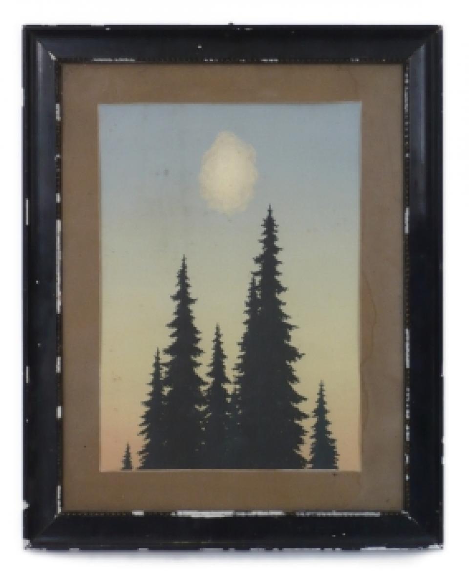  Erscheinungswölkchen I, 2008,acrylic on hardboard, glazed frame,68 x 55 cm