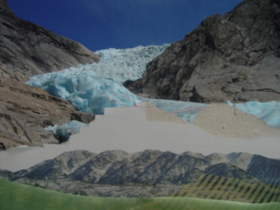 pimp the mountains # 08 Bergwanderung, 2007,Photoserie / Bild # 04,temporäre Installationen, Norwegen