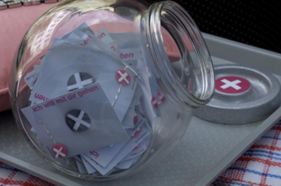 ich will mit dir gehen # 01, 2007,Edition (Haarspange) / Auflage 100,8,5 x 6 cm