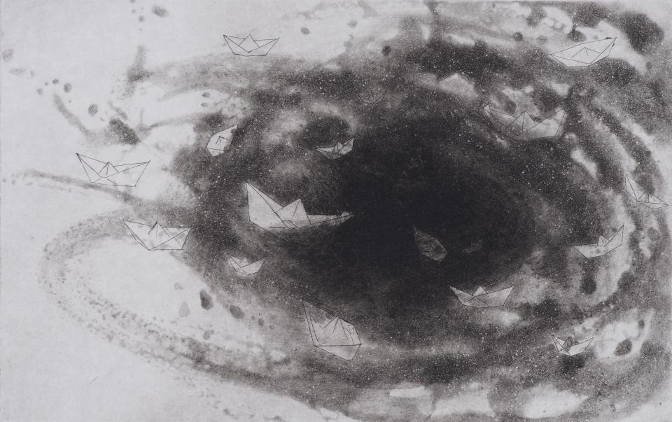 Schiff, 2014,30 x 19 cm