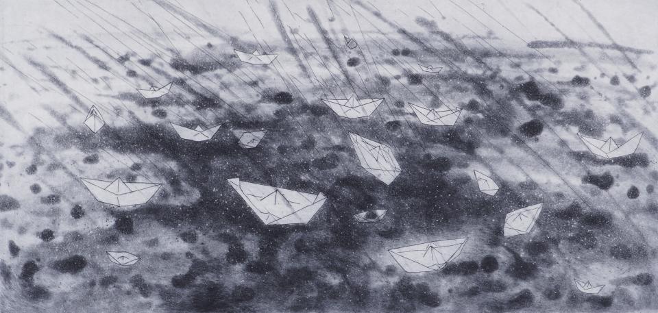 Regen, 2014,40 x 19 cm