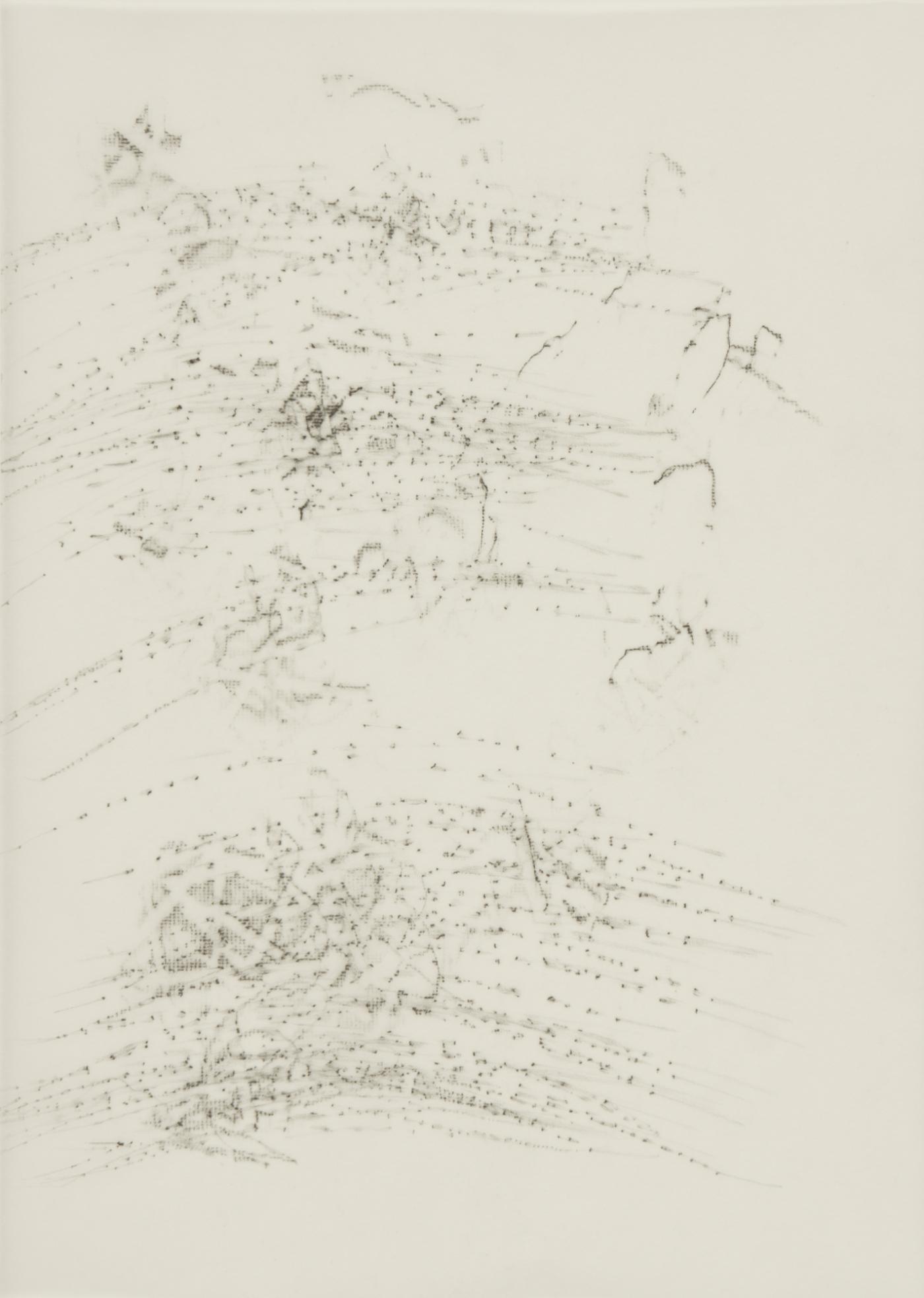 Anna Bart OT 25x175cm Bleistiftfrottage auf Architekturpapier 2014 2