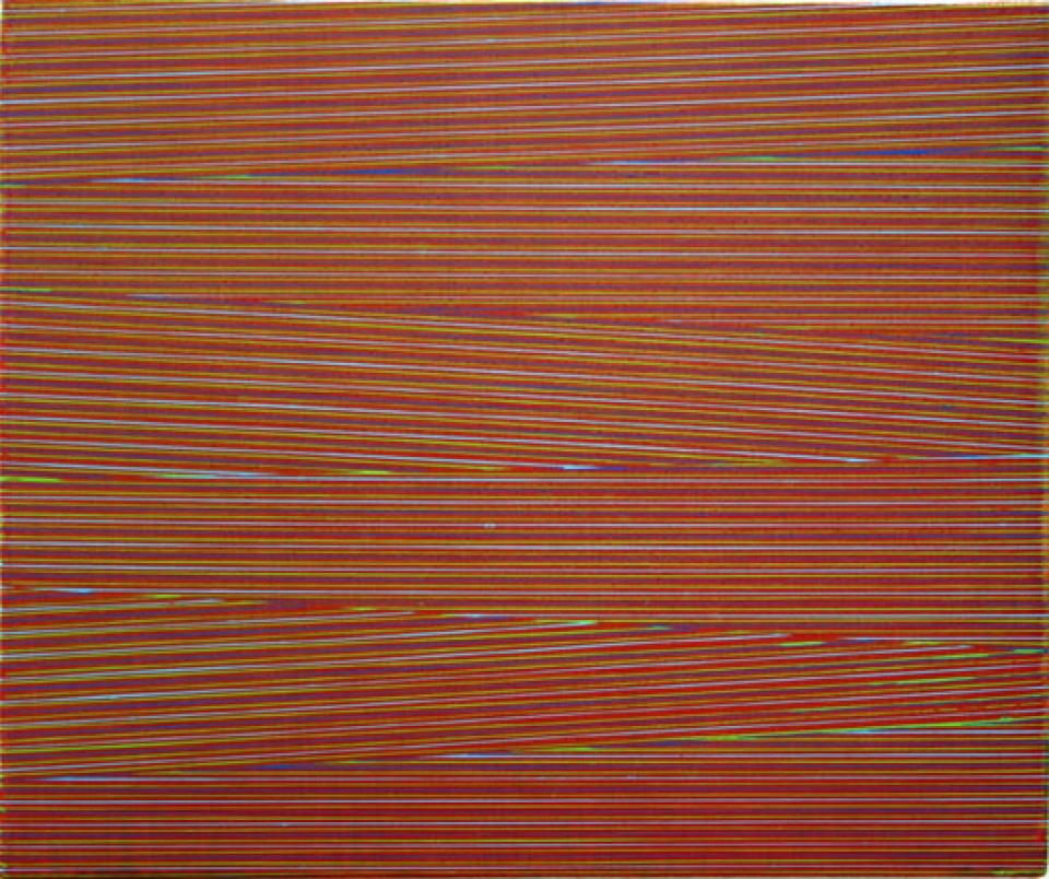 Pli 0511, 2011,acrylic on woodpannel,25 x 27 cm