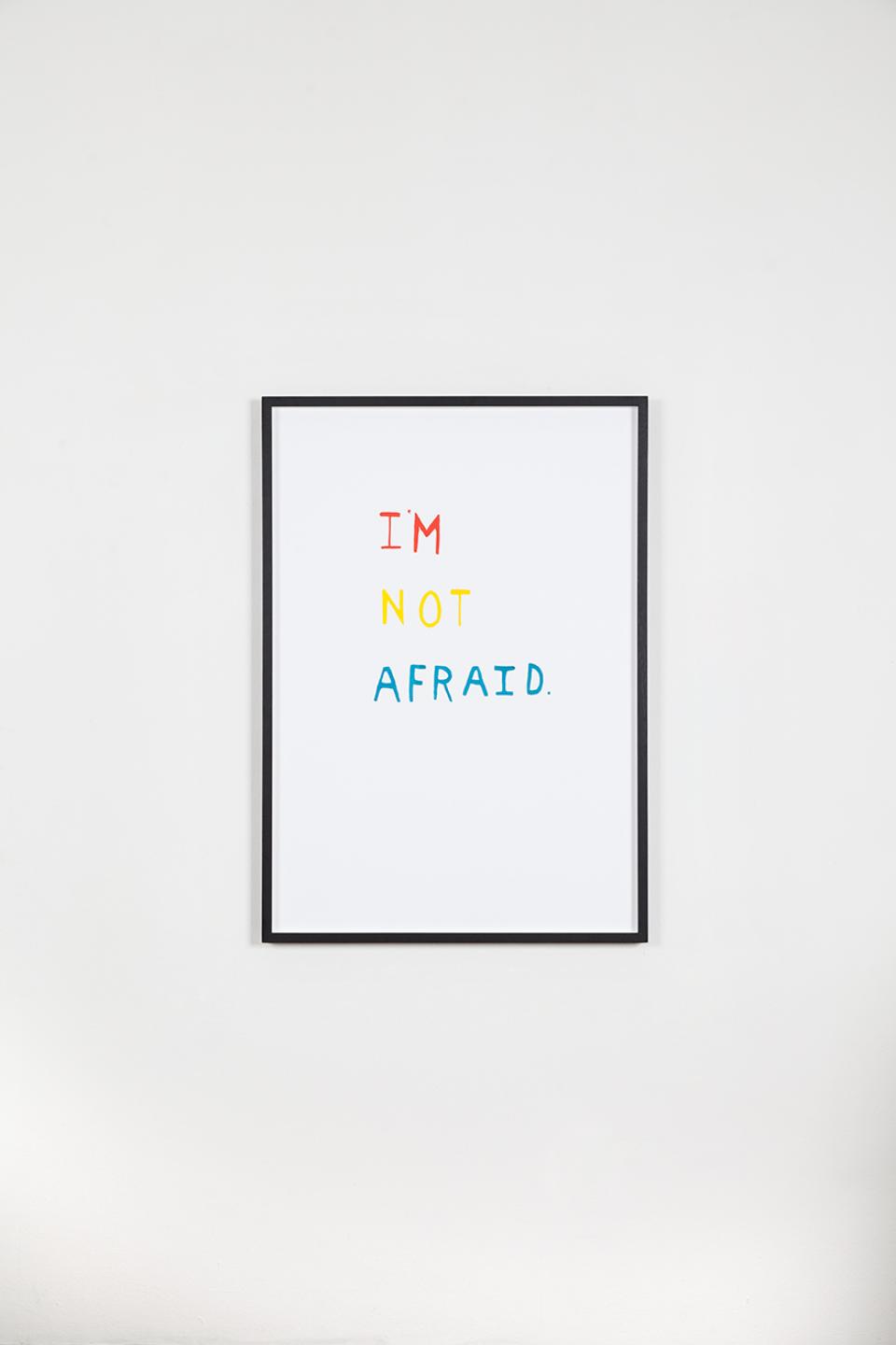 I'm not afraid, 2016,Öl auf Papier,100 x 70 cm