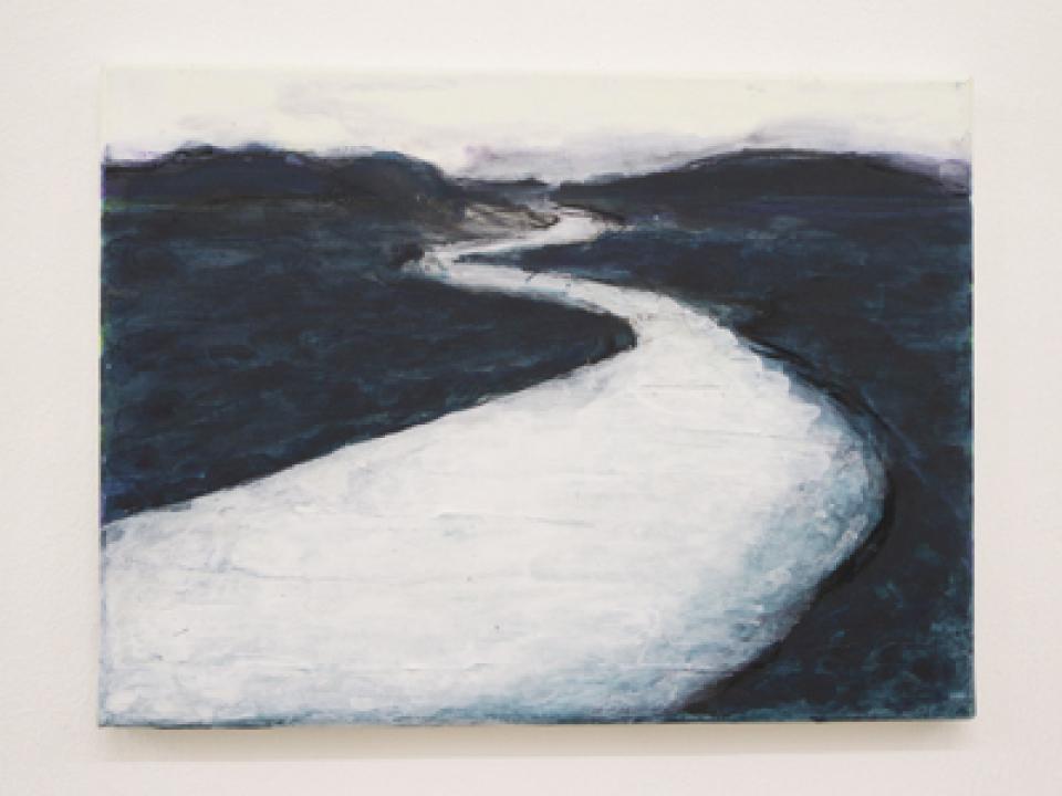 Landschaft/Malerei Weißer Fluss, 2011,Acryl auf Leinwand,30 x 40 cm