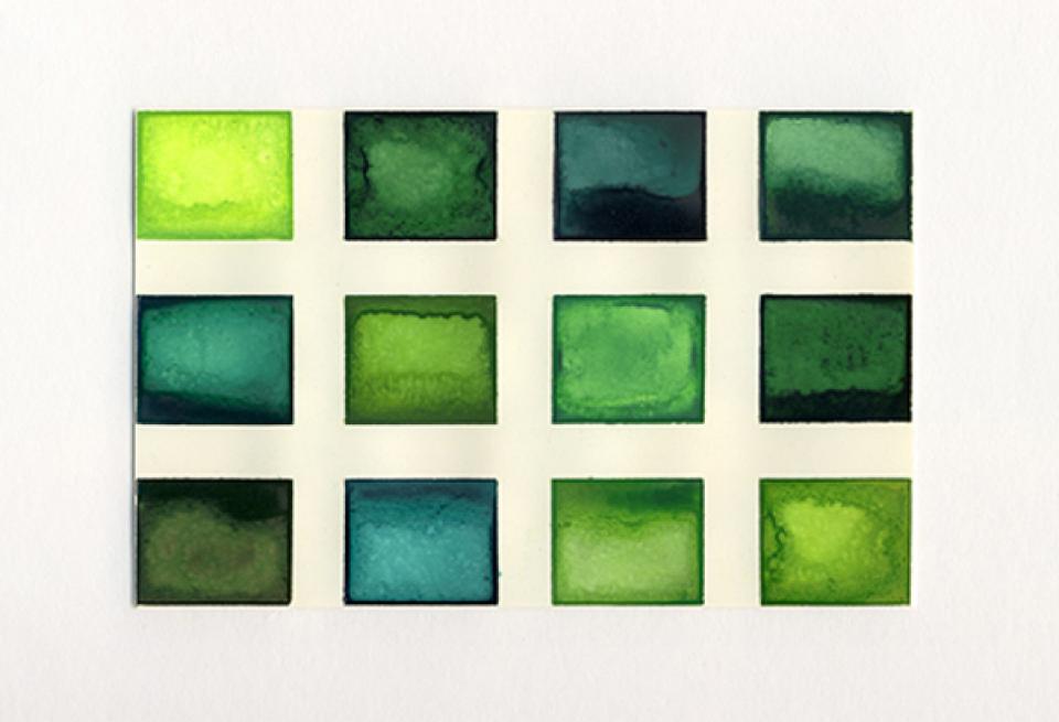  Unterwegs Das Gras wachsen hören ,Aquarell