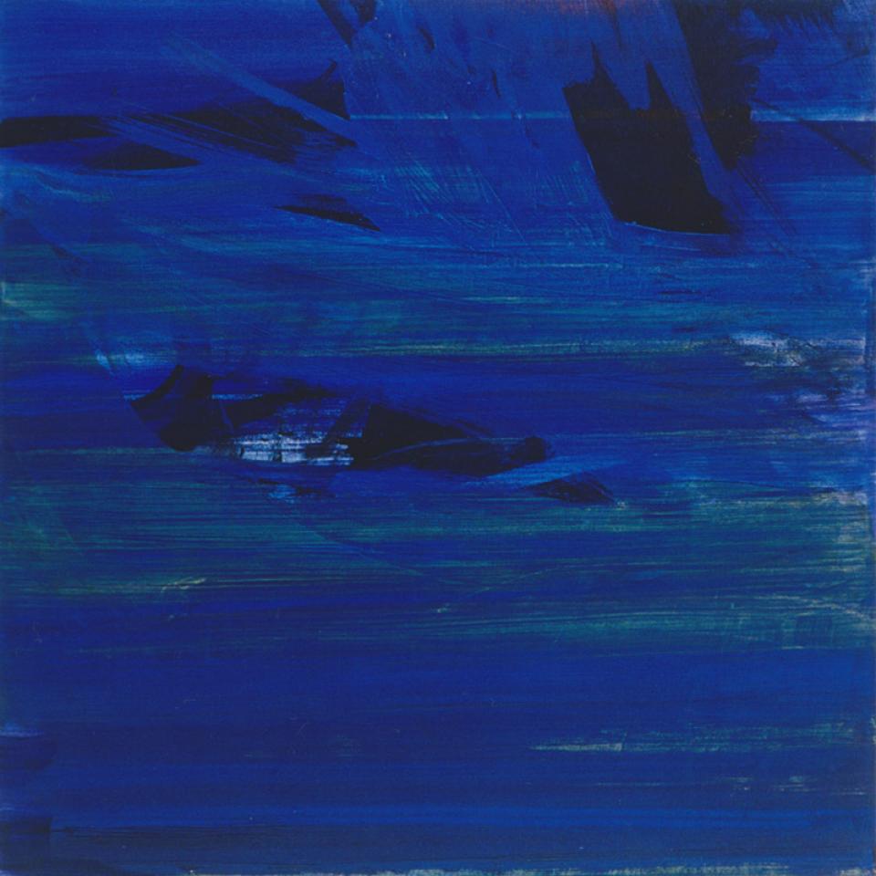 2000 o.T., 2000,Mischtechnik auf Nessel,60 x 60 cm