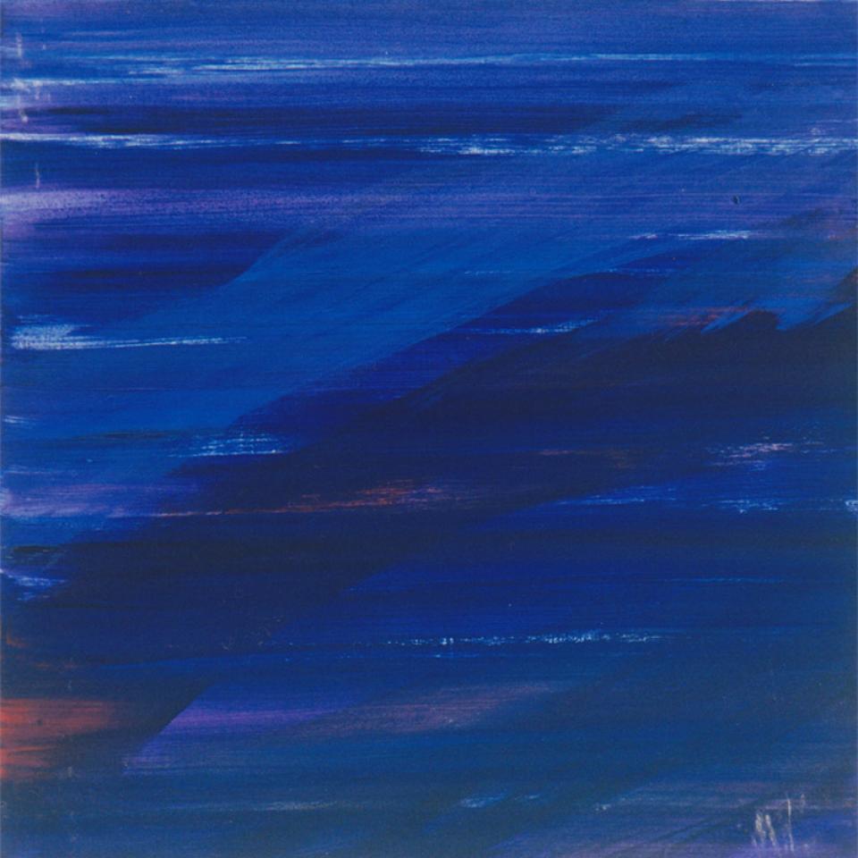 2000 o.T., 2000,Mischtechnik auf Nessel,60 x 60 cm