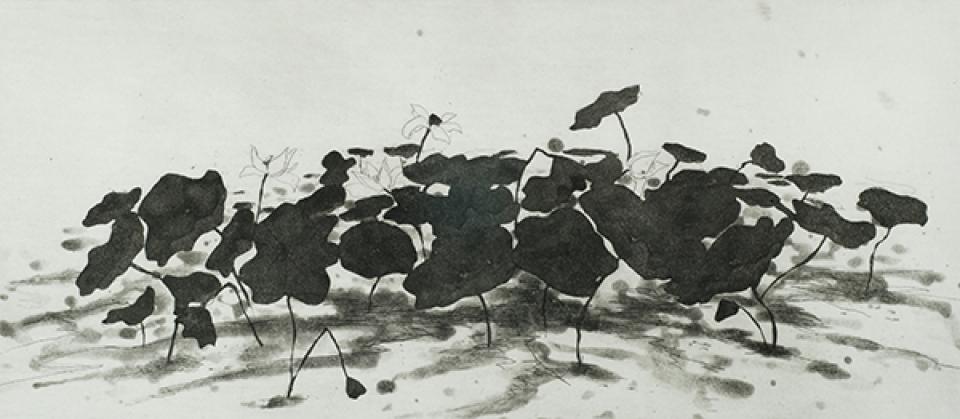 Seerose, 2011,49 x 22 cm