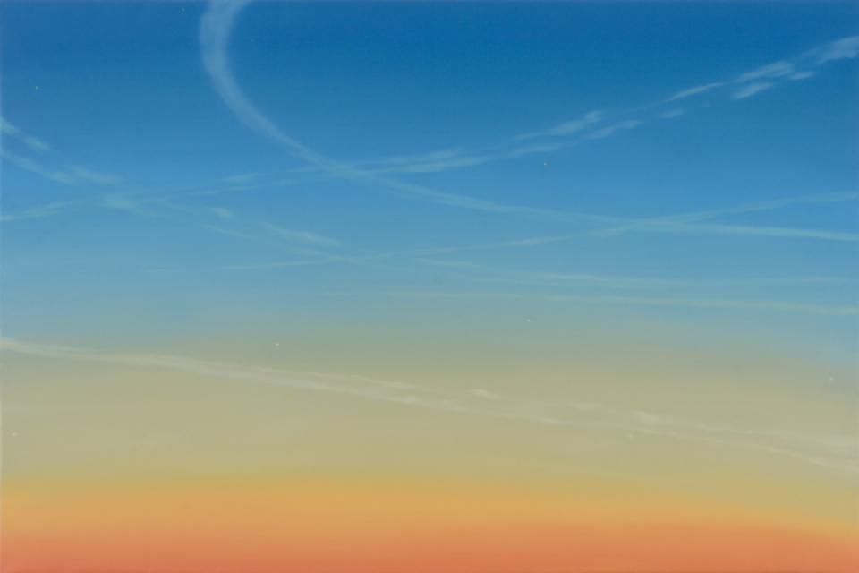  Himmelsstücke  Linien/Punkte III, 2011,oil on paper,80 x 120 cm