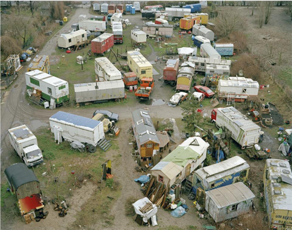  CONVOI  Laster- & Hängerburg, Berlin , 2008,Lambda Print, laminated on wood,127 x 100 cm