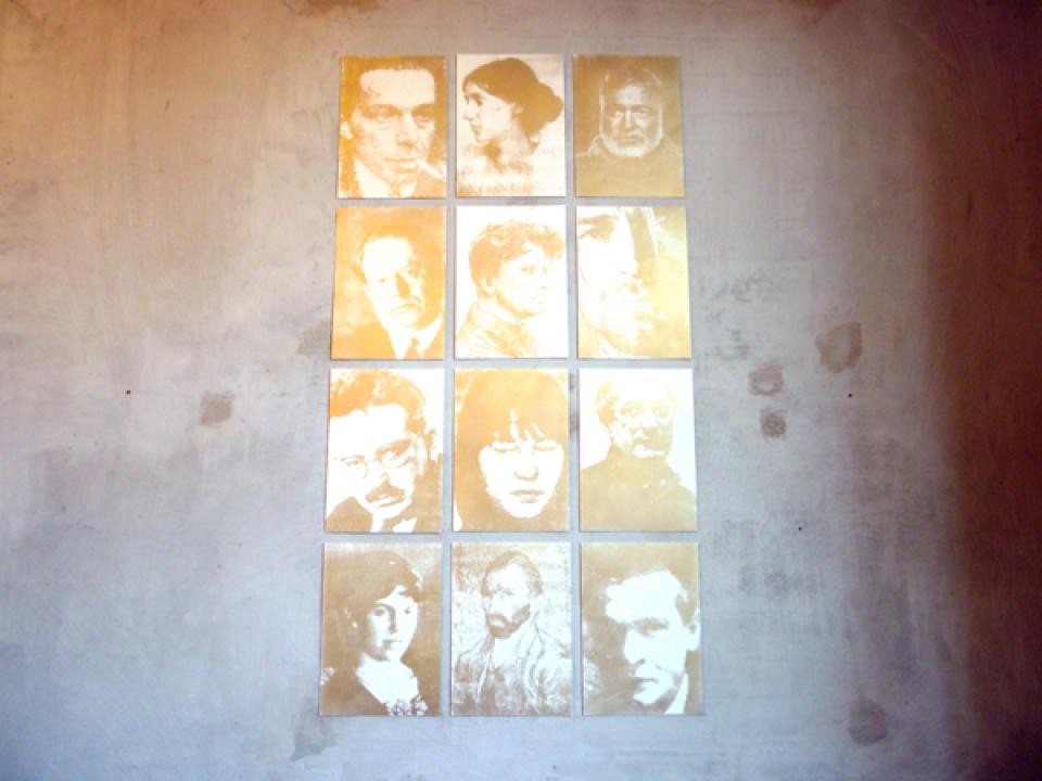 An der Aare # 02 // Stars,Goldpigment auf Papier