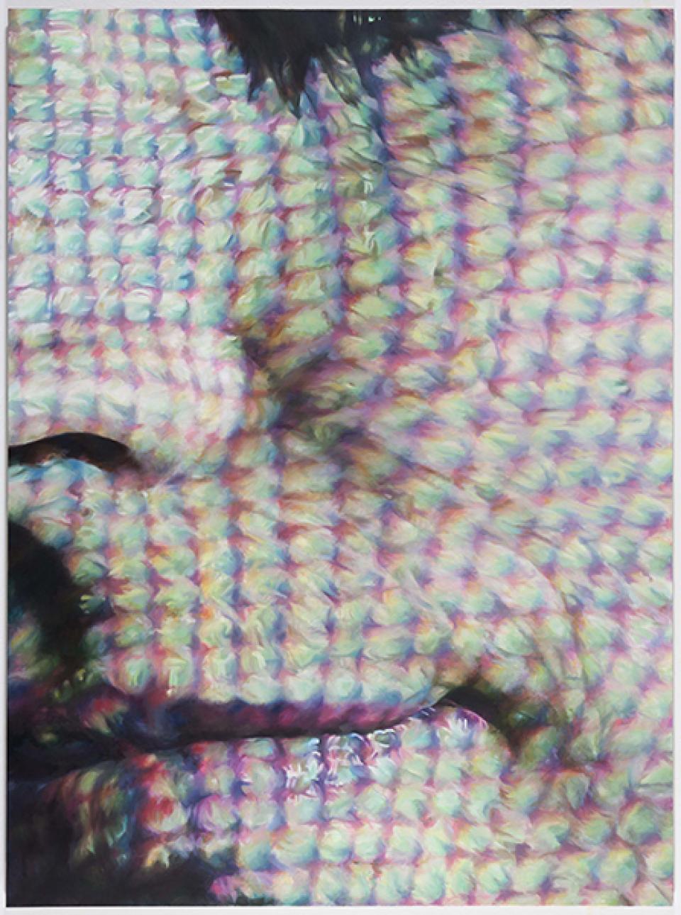 04 // Gesichtsausschnitte 03 // Ohne Titel (GA XVI), 2011 /12,Öl und Acryl auf Nessel,270 x 200 cm