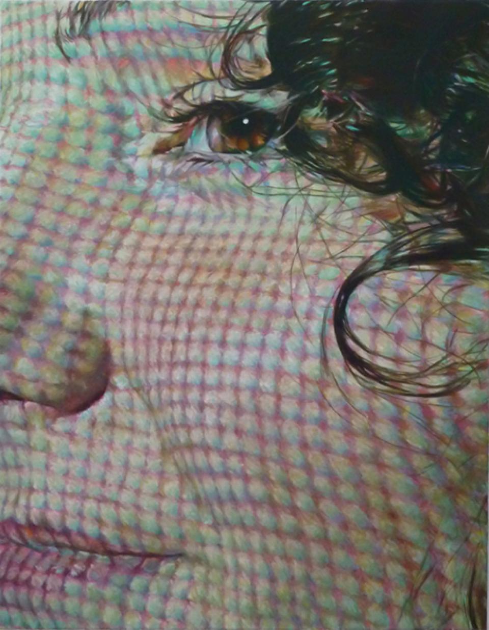 04 // Gesichtsausschnitte 04 // Ohne Titel (GA XIX), 2012,Öl und Acryl auf Leinwand ,90 x 70 cm