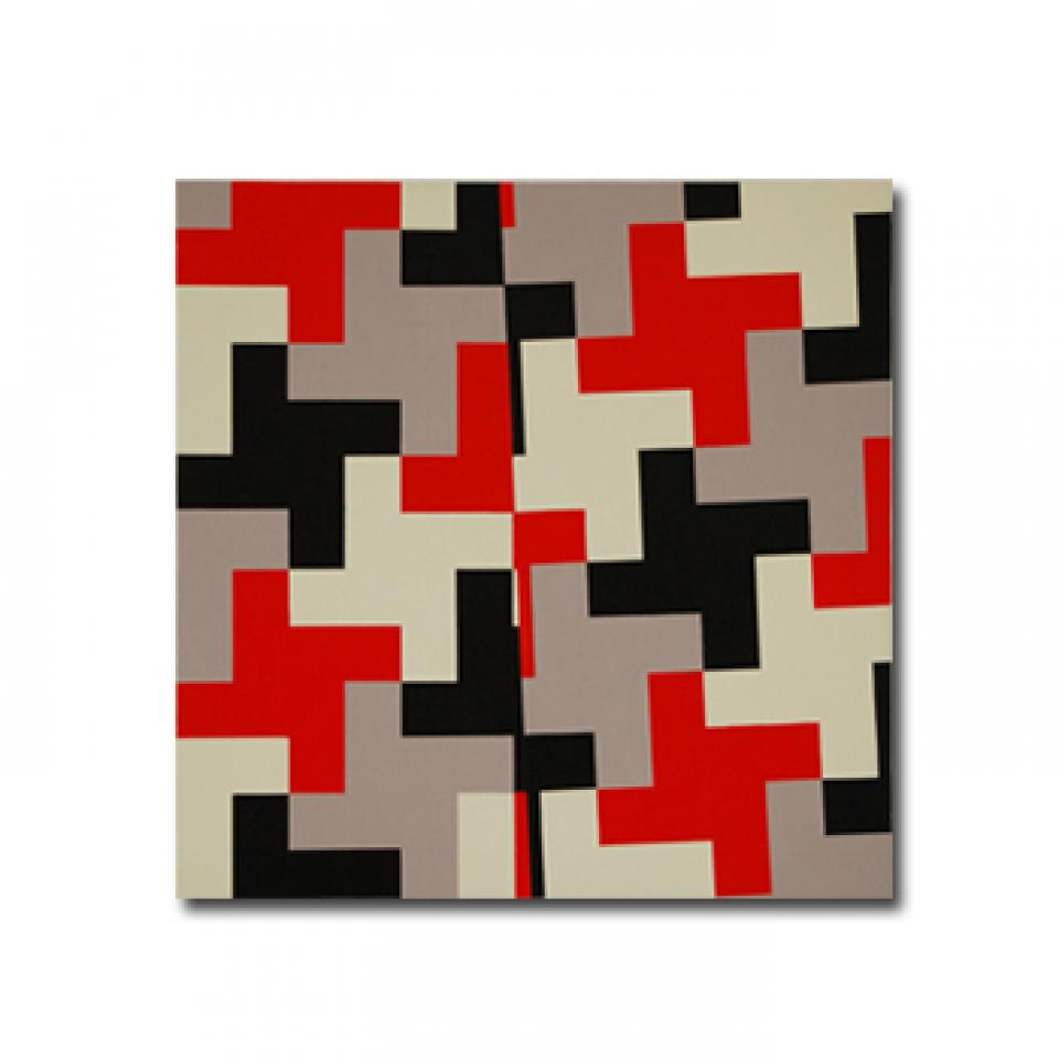 Pli 1106, 2006,acrylic on canvas on woodpannel,24 x 24 cm