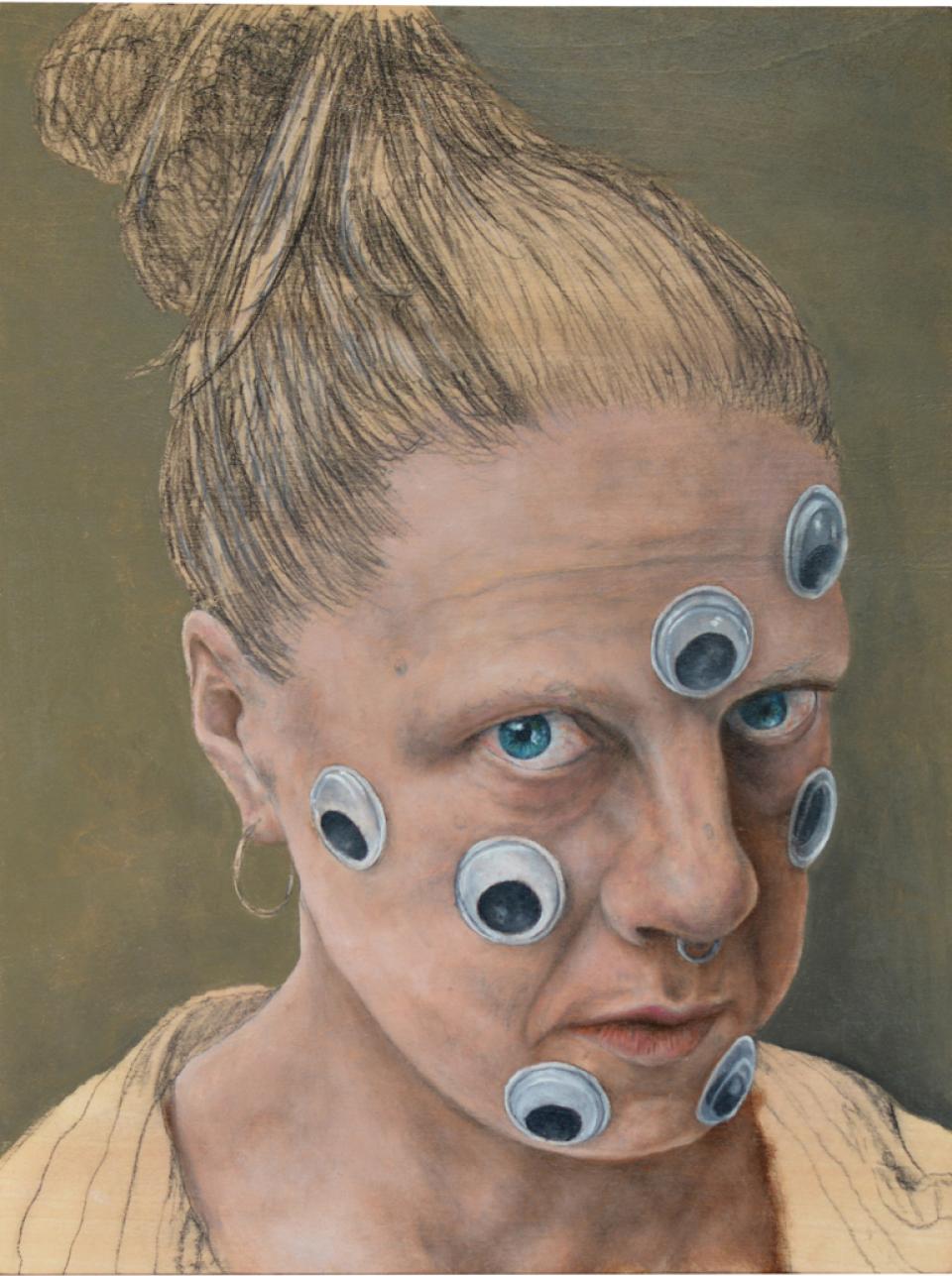 All Eyes on You, 2016,Öl auf Leinwand,40 x 30 cm