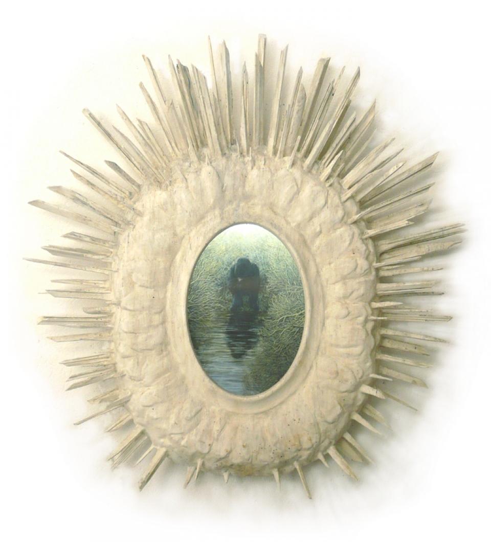 Der Sprung, 2012,mixed media,ca. 90 x 85 x 10 cm