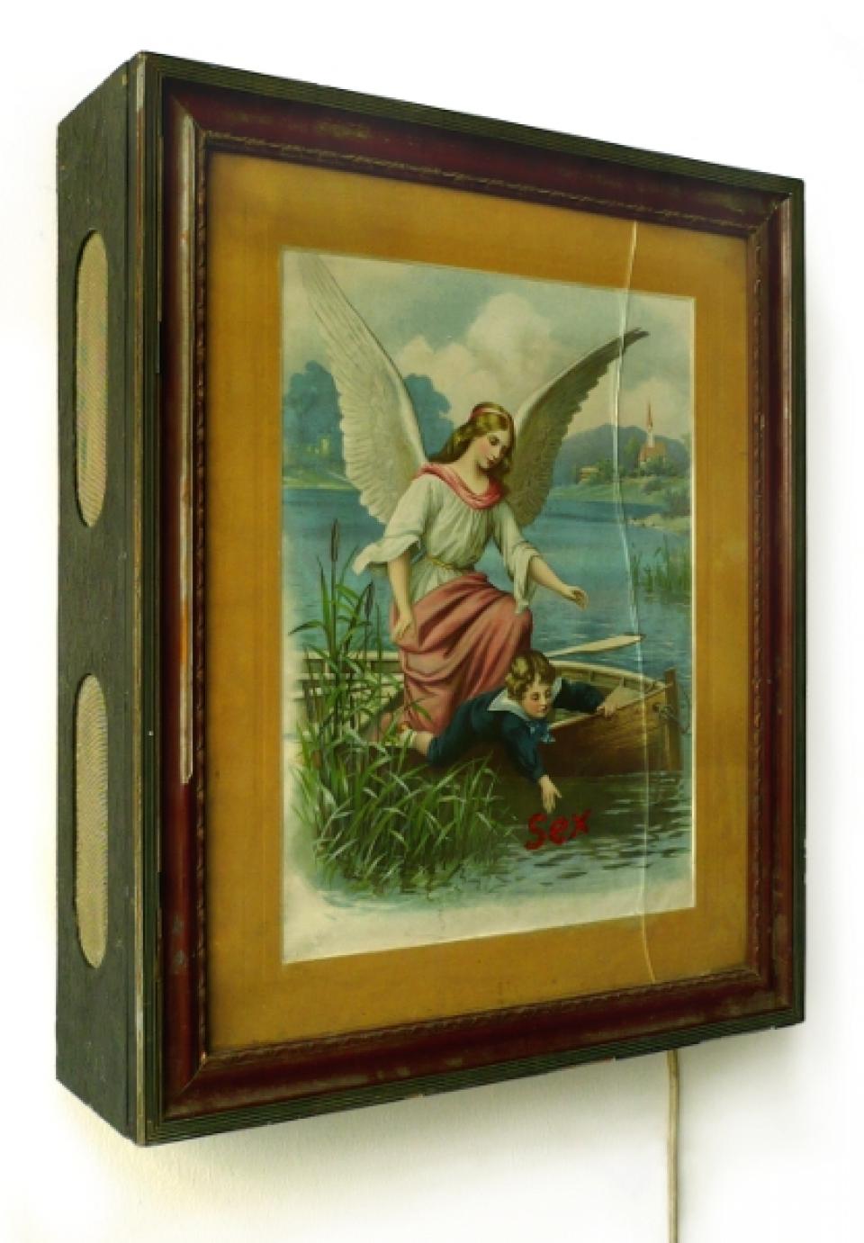 Bootsfahrt, 2011,mixed media,66 x 64 x 16 cm